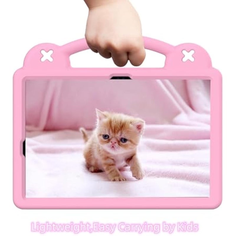 Kids Tablet Case for Samsung tab S10 FE S9 FE/S8/S7, Built-in Kickstand and Handle Shockproof Cute Cover Lightweight Compatible with Galaxy S9 11 inch (SM-X710/X716B/X718U) Pink - Image 3